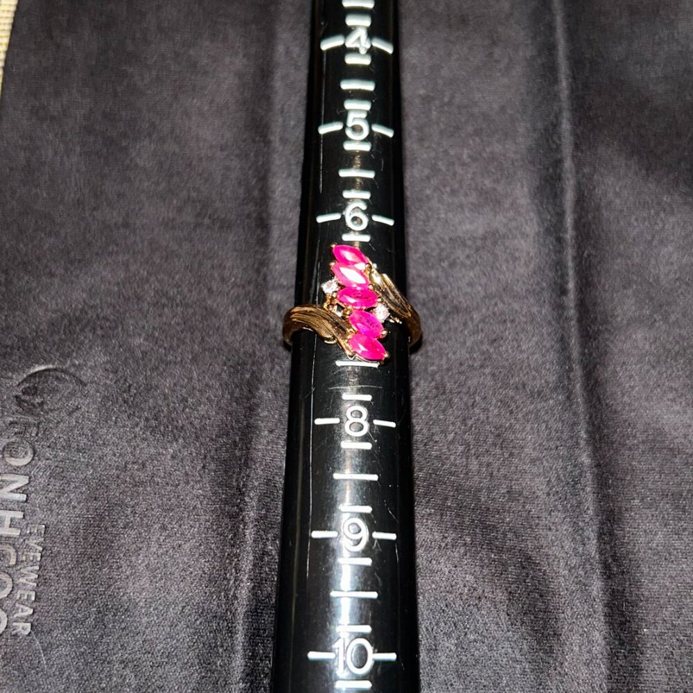 This Created Lab Diamond Ring Beautiful Clear, Pi… - image 7